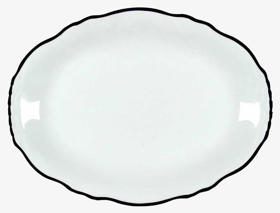 Styleline Black 11" Oval Serving Platter by Homer Laughlin -1