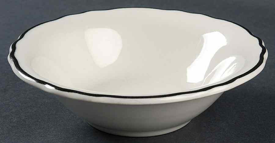 Styleline Black Coupe Cereal Bowl by Homer Laughlin -1