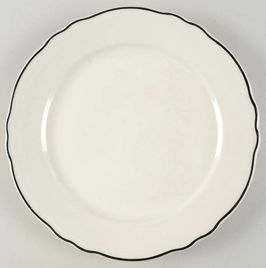Styleline Black Large Dinner Plate by Homer Laughlin -1