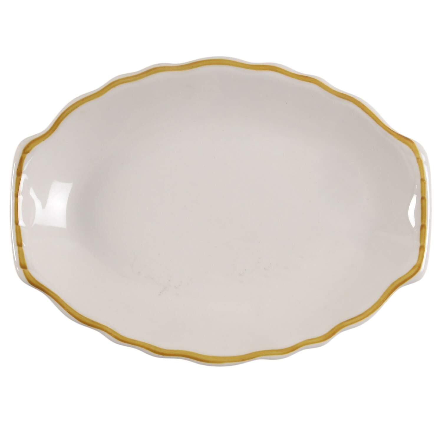 Styleline Gold 7" Oval Serving Platter by Homer Laughlin -1