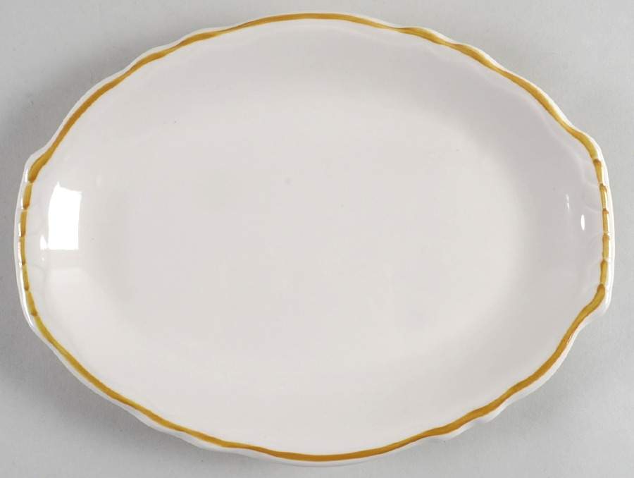 Styleline Gold 10" Oval Serving Platter by Homer Laughlin -1