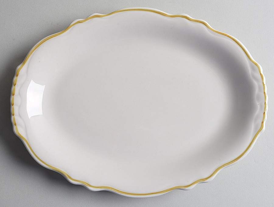 Styleline Gold 11" Oval Serving Platter by Homer Laughlin -1