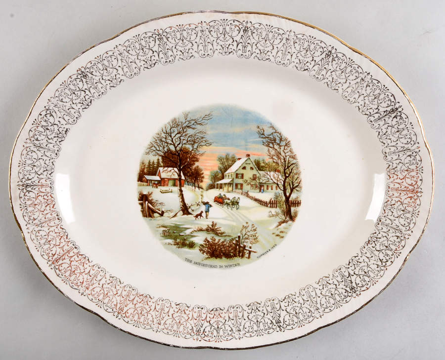 Sun Gold 15" Oval Serving Platter by Homer Laughlin -1