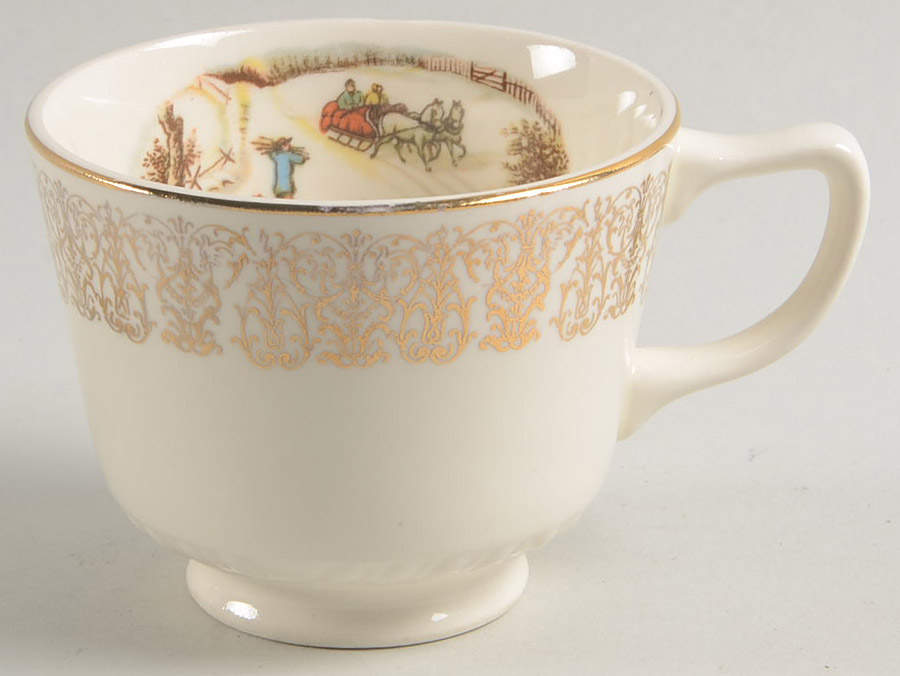 Sun Gold Footed Cup by Homer Laughlin -1