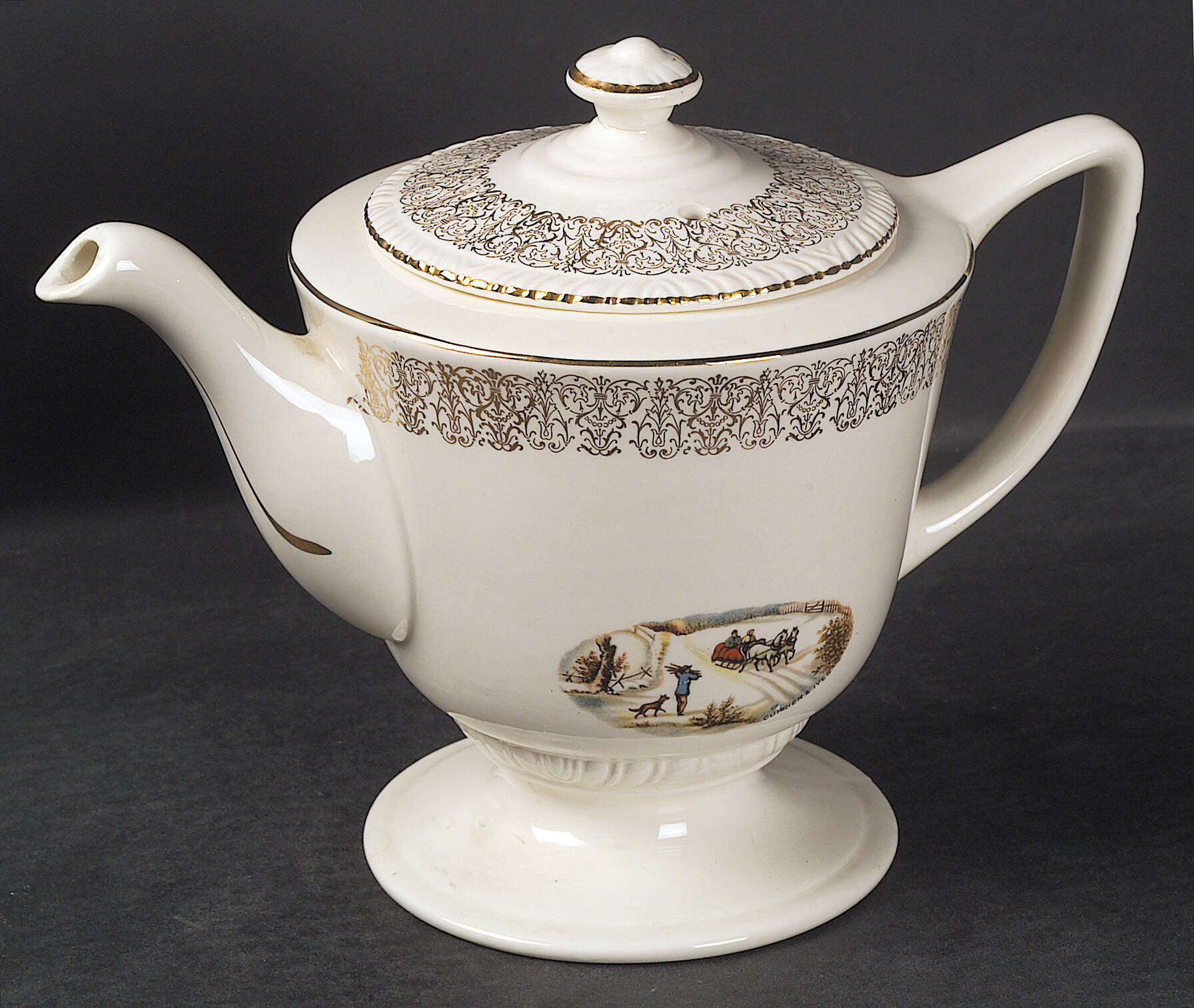 Sun Gold Teapot & Lid by Homer Laughlin -1