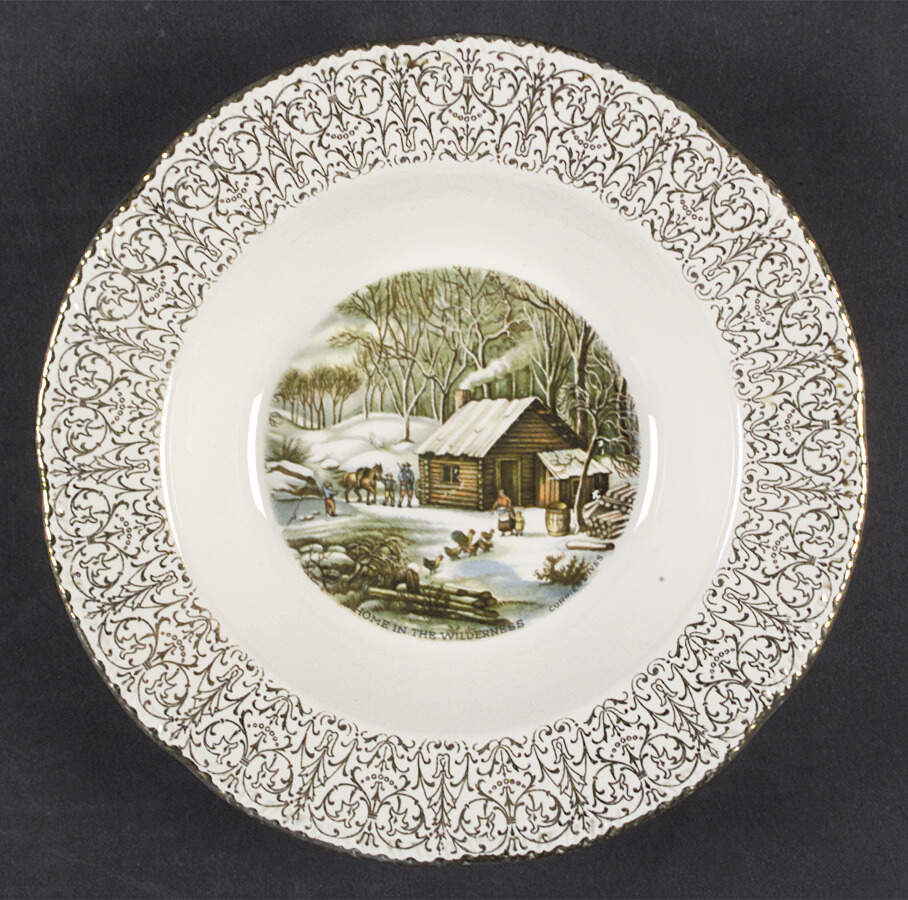 Sun Gold Rim Soup Bowl by Homer Laughlin -1