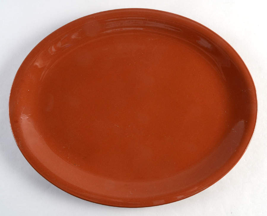 Suntone 13" Oval Serving Platter by Homer Laughlin -1