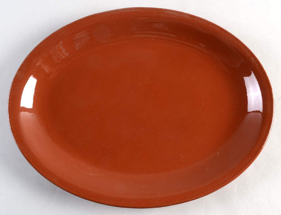 Suntone 11" Oval Serving Platter by Homer Laughlin -1