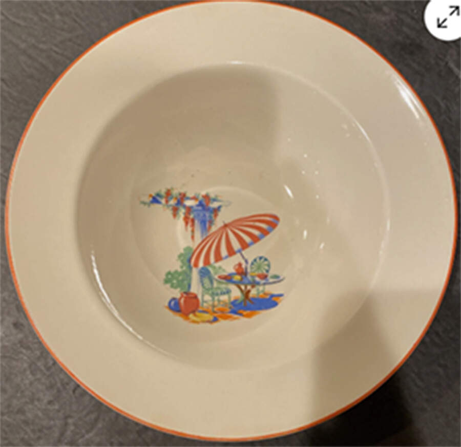Sun Porch Soup/Cereal Bowl by Homer Laughlin -1