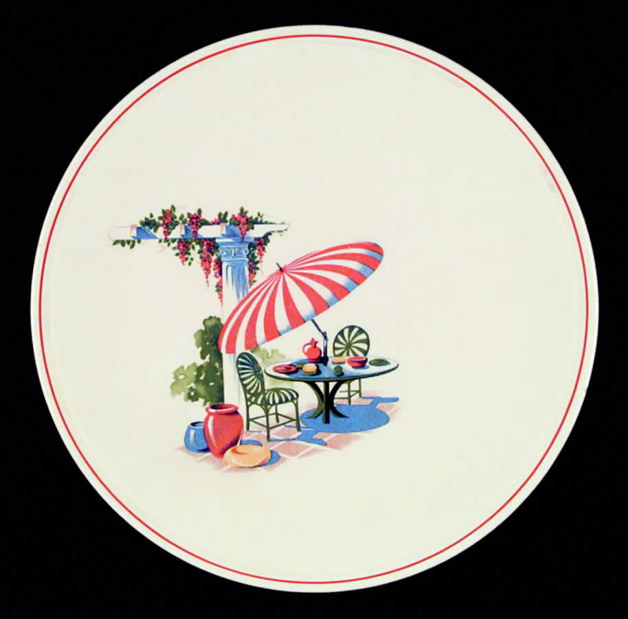 Sun Porch Cake Plate by Homer Laughlin -1