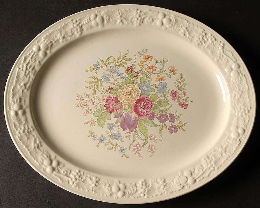 TH11 13" Oval Serving Platter by Homer Laughlin -1