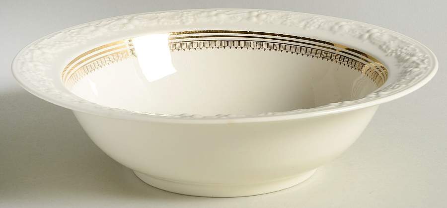 TH14 Gold 9" Round Vegetable Bowl by Homer Laughlin -1