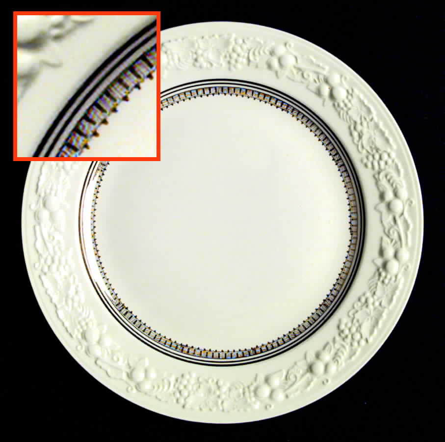 TH14 Gold Dinner Plate by Homer Laughlin -1