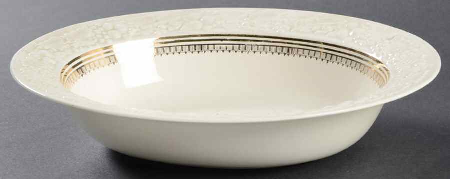 TH14 Gold 9" Oval Vegetable Bowl by Homer Laughlin -1