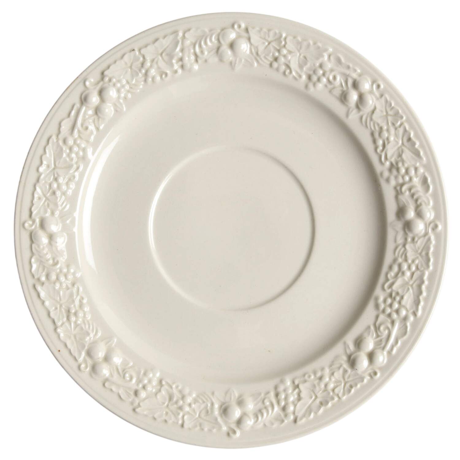 Theme Off White (Eggshell) Saucer for Cream Soup Bowl by Homer Laughlin -1