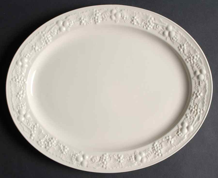 Theme Off White (Eggshell) 13" Oval Serving Platter by Homer Laughlin -1