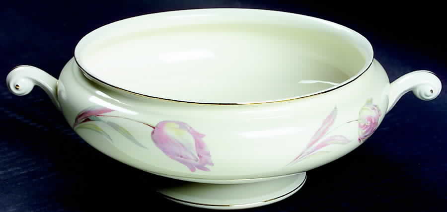 Tulip (Eggshell Nautilus) Round Vegetable No Lid by Homer Laughlin -1