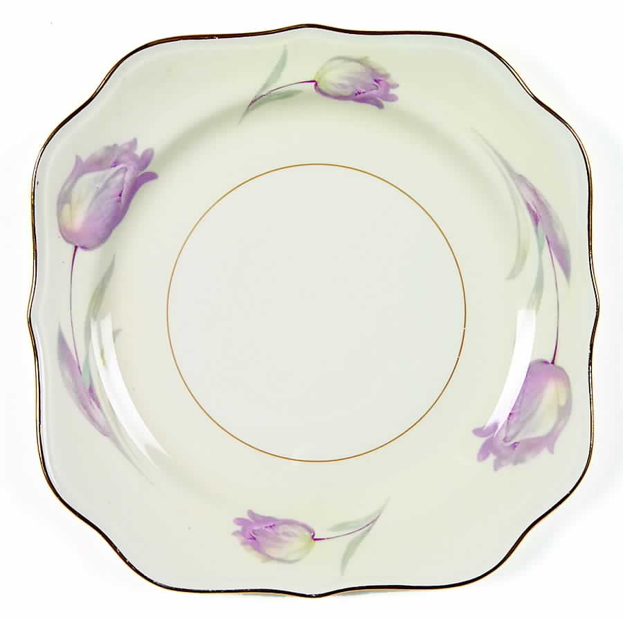 Tulip (Eggshell Nautilus) Square Salad Plate by Homer Laughlin -1