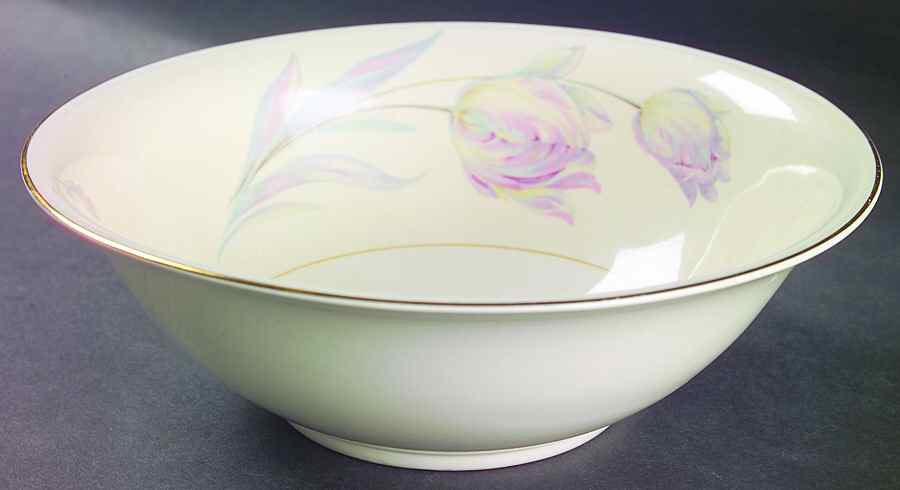 Tulip (Eggshell Nautilus) 8" Round Vegetable Bowl by Homer Laughlin -1