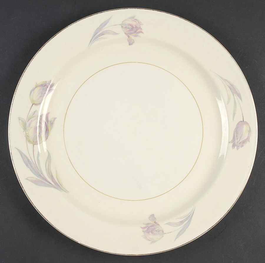 Tulip (Eggshell Nautilus) 13" Chop Plate (Round Platter) by Homer Laughlin -1