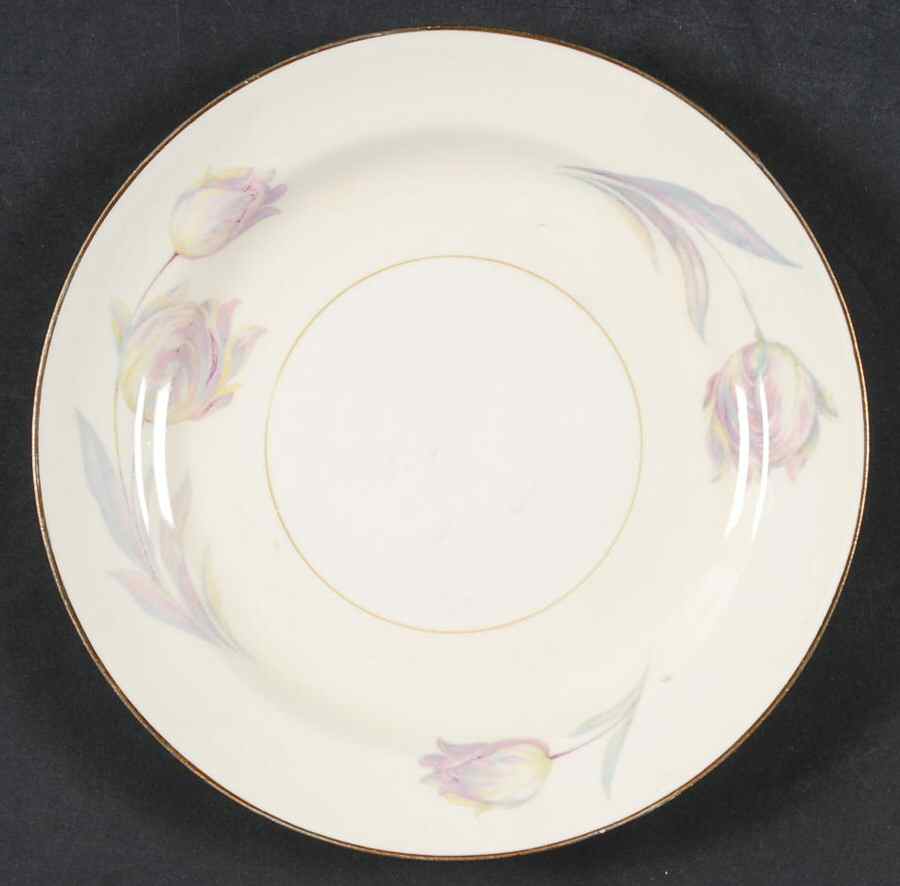 Tulip (Eggshell Nautilus) Salad Plate by Homer Laughlin -1