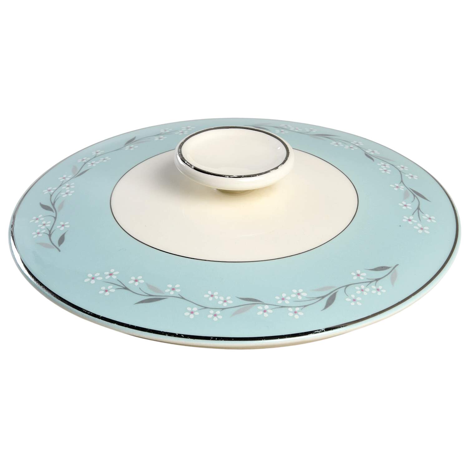 Turquoise Melody Lid for Round Vegetable by Homer Laughlin -1