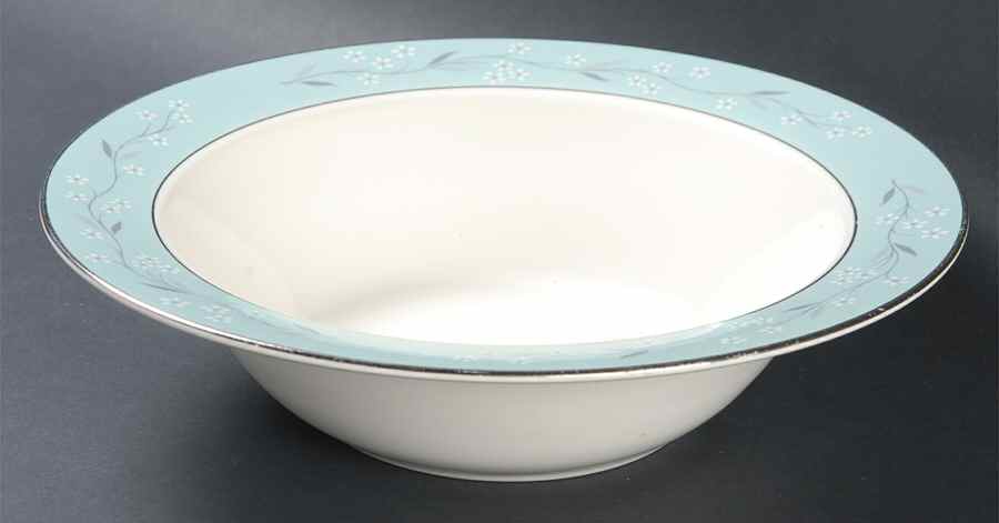 Turquoise Melody 9" Round Vegetable Bowl by Homer Laughlin -1