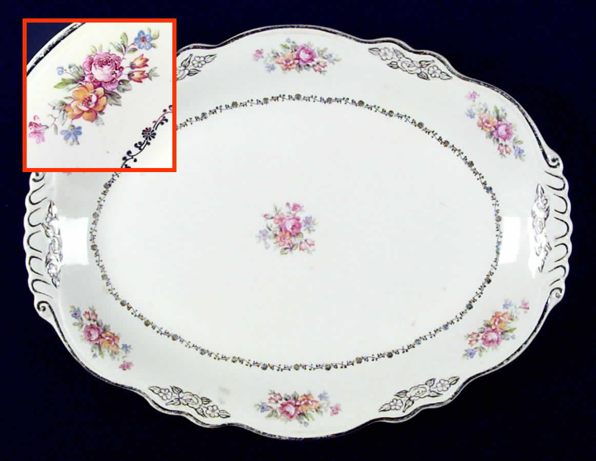 VR194 14" Oval Serving Platter by Homer Laughlin -1