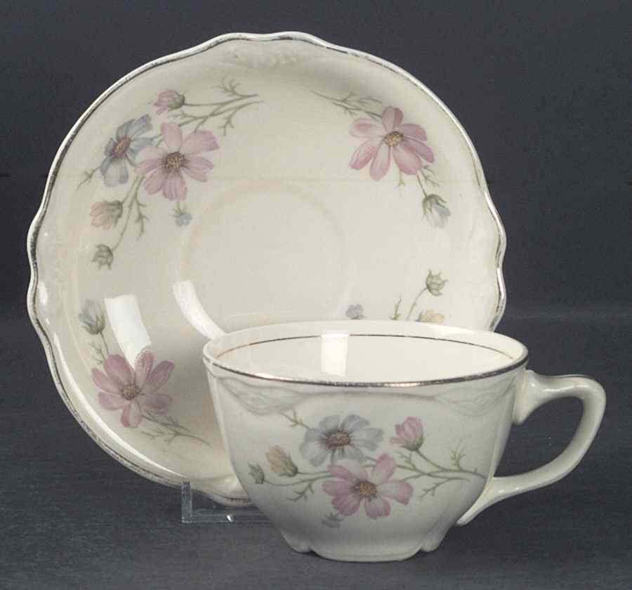 VR431 Flat Cup & Saucer Set by Homer Laughlin -1