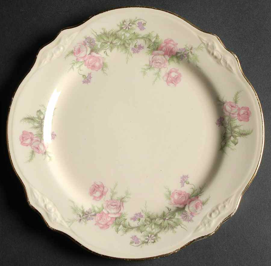 Heather Rose (Virginia Rose) Salad Plate by Homer Laughlin -1