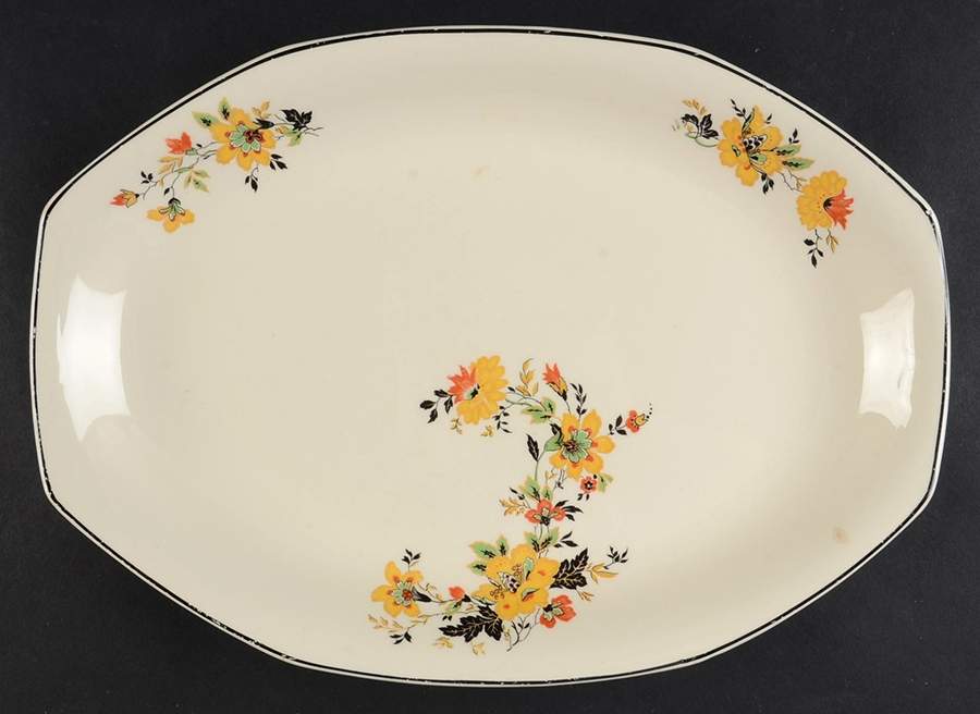 W127-30 11" Oval Serving Platter by Homer Laughlin -1
