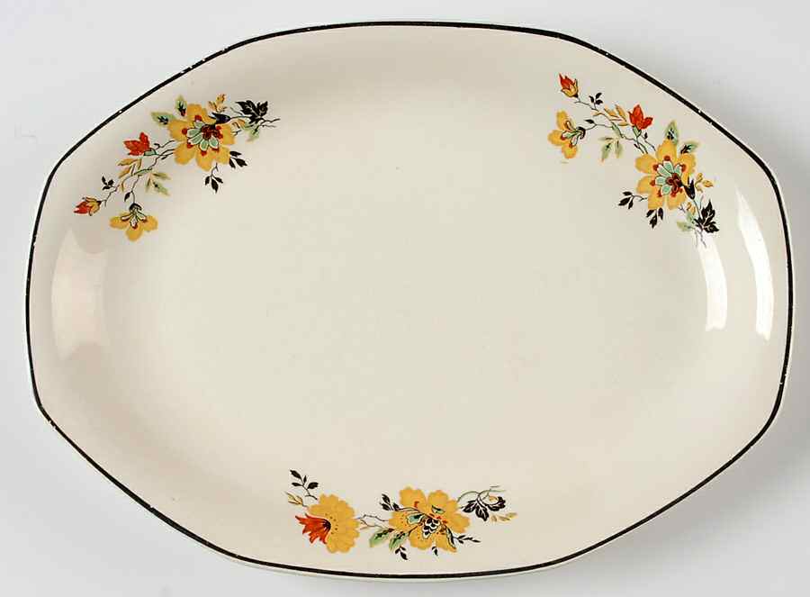 W127-30 9" Oval Serving Platter by Homer Laughlin -1