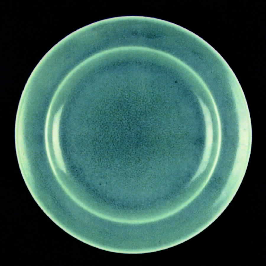 Wells Art Glaze Blue Bread & Butter Plate by Homer Laughlin -1