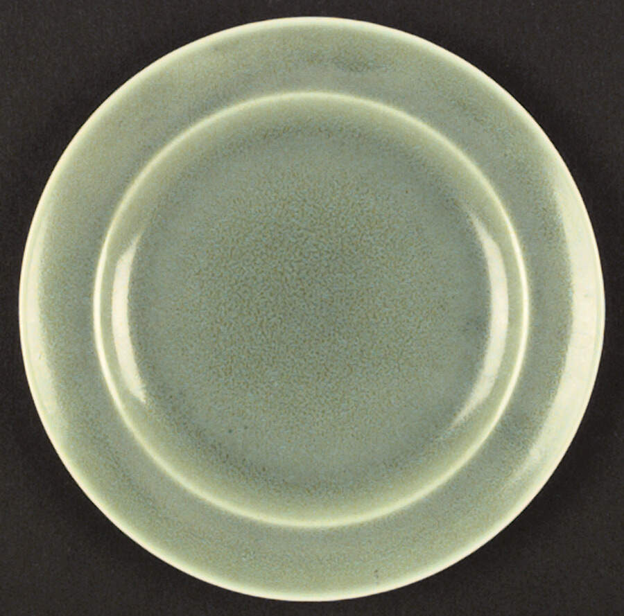 Wells Art Glaze Green Bread & Butter Plate by Homer Laughlin -1