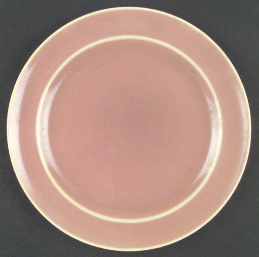 Wells Art Glaze Peach Dinner Plate by Homer Laughlin -1