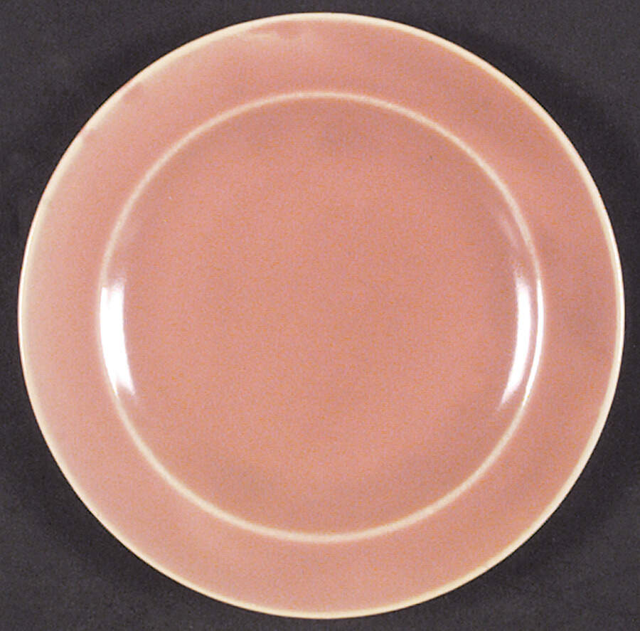 Wells Art Glaze Peach Bread & Butter Plate by Homer Laughlin -1