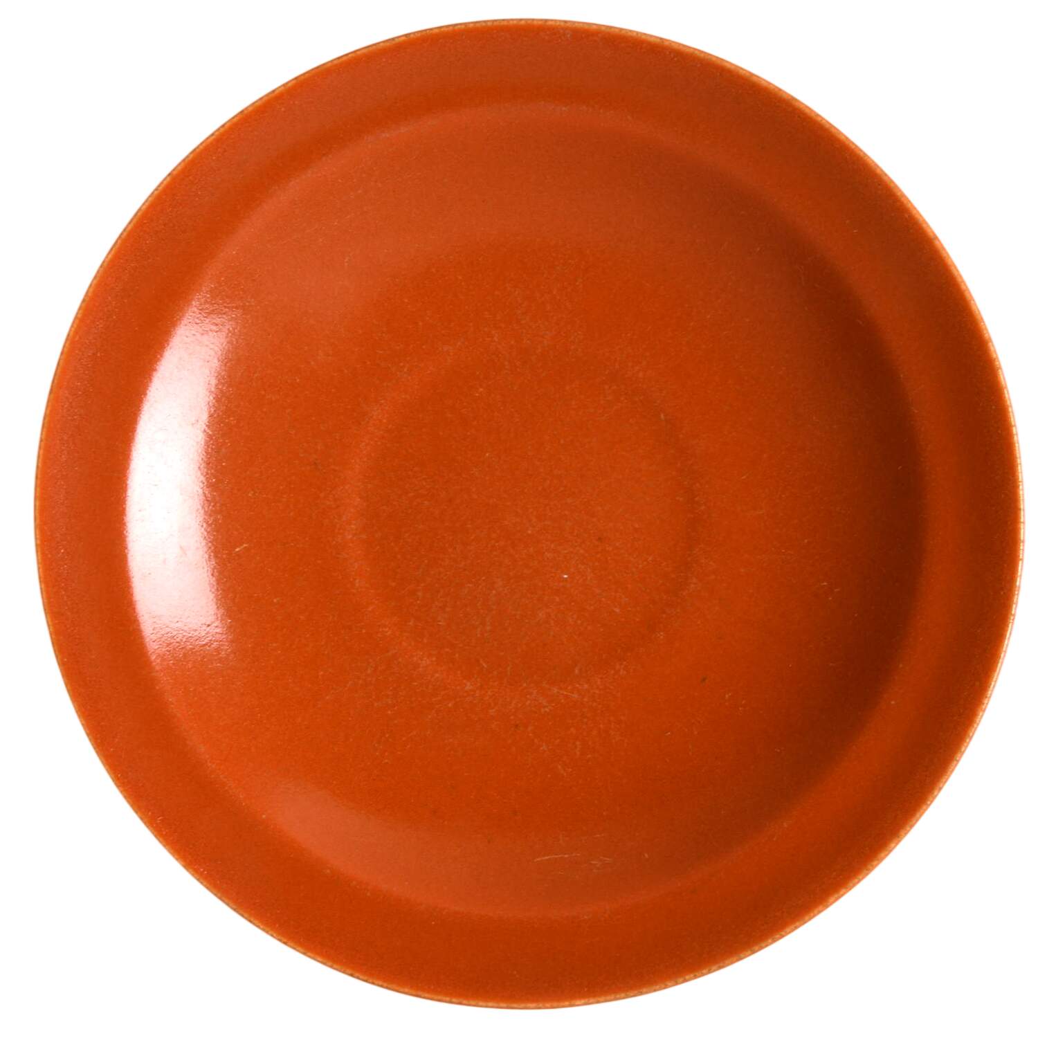 Wells Art Glaze Red Saucer by Homer Laughlin -1