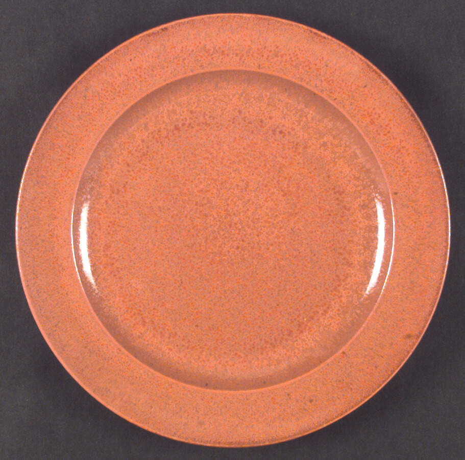 Wells Art Glaze Red Luncheon Plate by Homer Laughlin -1
