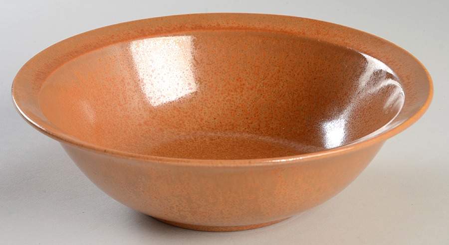 Wells Art Glaze Rust 8" Round Vegetable Bowl by Homer Laughlin -1
