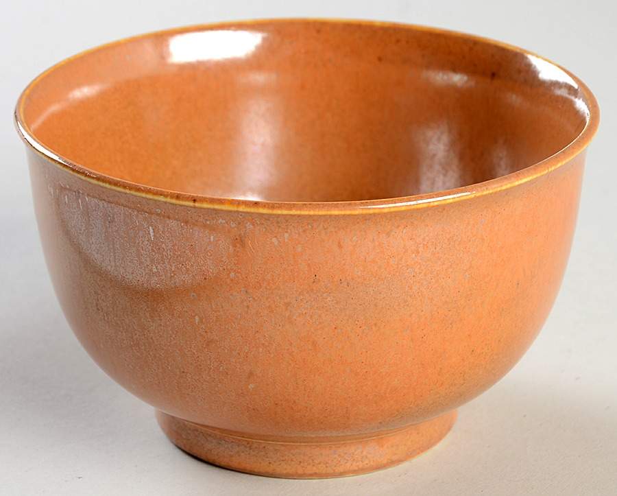 Wells Art Glaze Rust Cranberry Bowl by Homer Laughlin -1