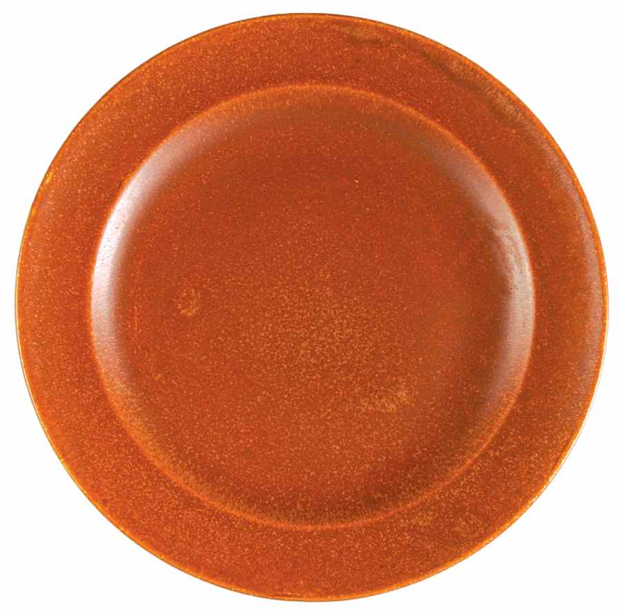 Wells Art Glaze Rust Salad Plate by Homer Laughlin -1