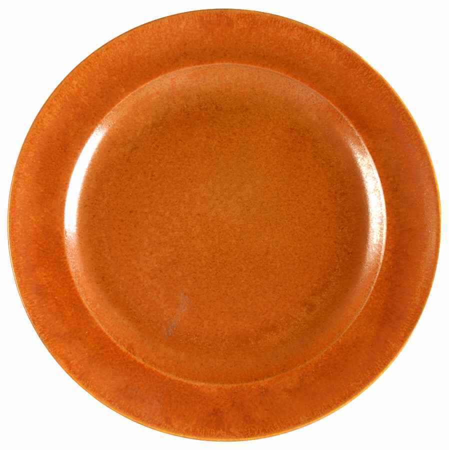 Wells Art Glaze Rust Luncheon Plate by Homer Laughlin -1