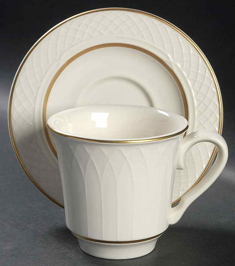 Westminster Flat Cup & Saucer Set by Homer Laughlin -1