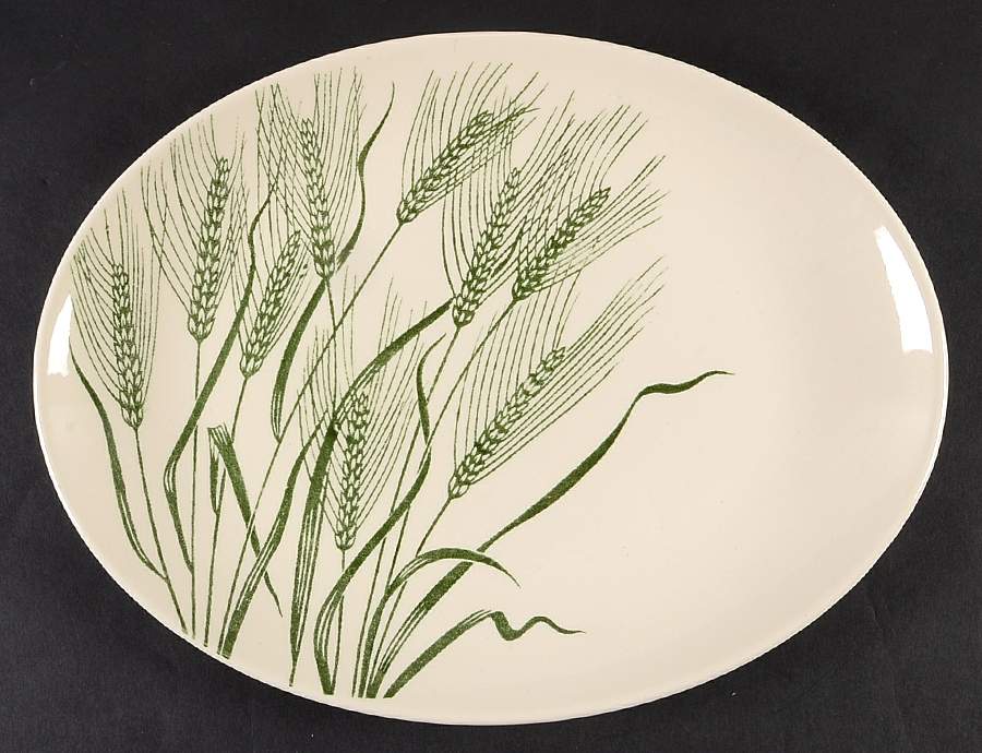 Wheat (Americana) 11" Oval Serving Platter by Homer Laughlin -1