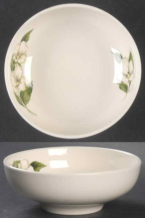 White Flower Coupe Cereal Bowl by Homer Laughlin -1