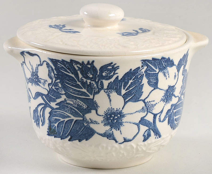 Wild Rose Sugar Bowl & Lid by Homer Laughlin -1