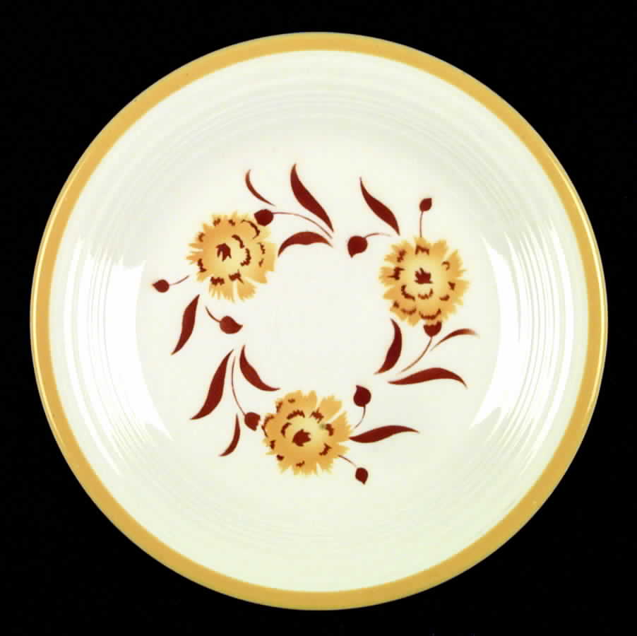 Yellow Carnation Dinner Plate by Homer Laughlin -1
