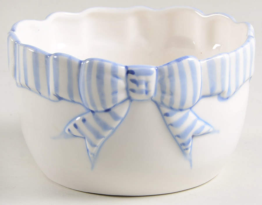 Blue Stripe Fruit/Dessert (Sauce) Bowl by Haldon-1
