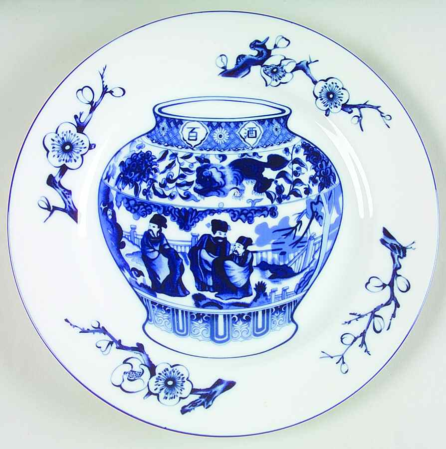 Blue Vases Dinner Plate by Haldon-1