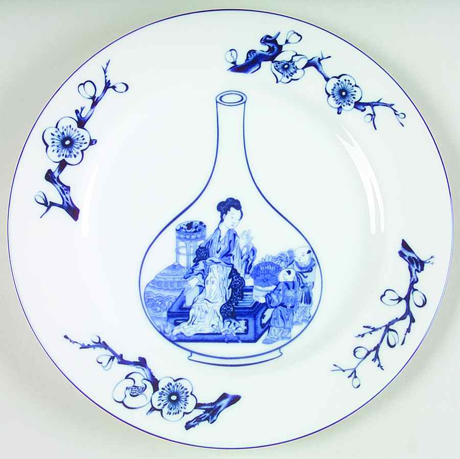 Blue Vases Dinner Plate by Haldon-1